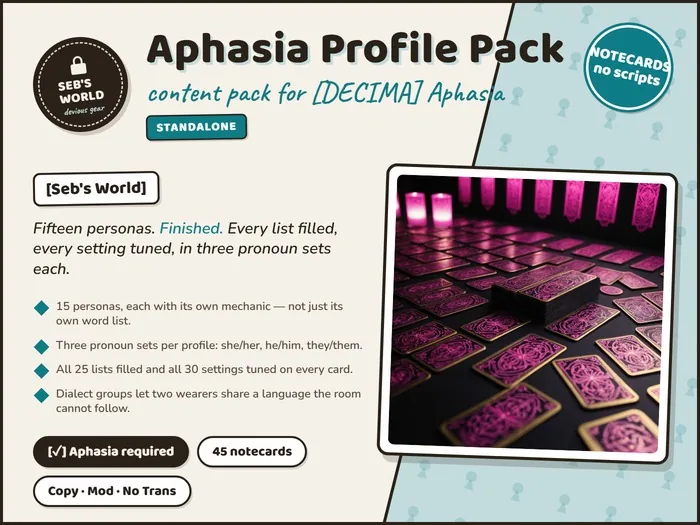 Aphasia Profile Pack — Marketplace picture